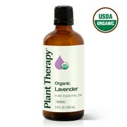 Plant Therapy Organic Lavender Essential Oil 100% Pure, USDA Certified Organic, Undiluted 100 mL (3.3 oz)