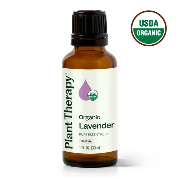 Plant Therapy Organic Lavender Essential Oil 100% Pure, USDA Certified Organic, Undiluted 30 mL (1 oz)