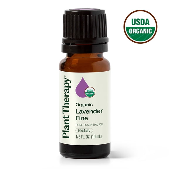 Plant Therapy Organic Lavender Fine 10 mL (1/3 oz) 100% Pure USDA Certified, Undiluted, Natural Aromatherapy