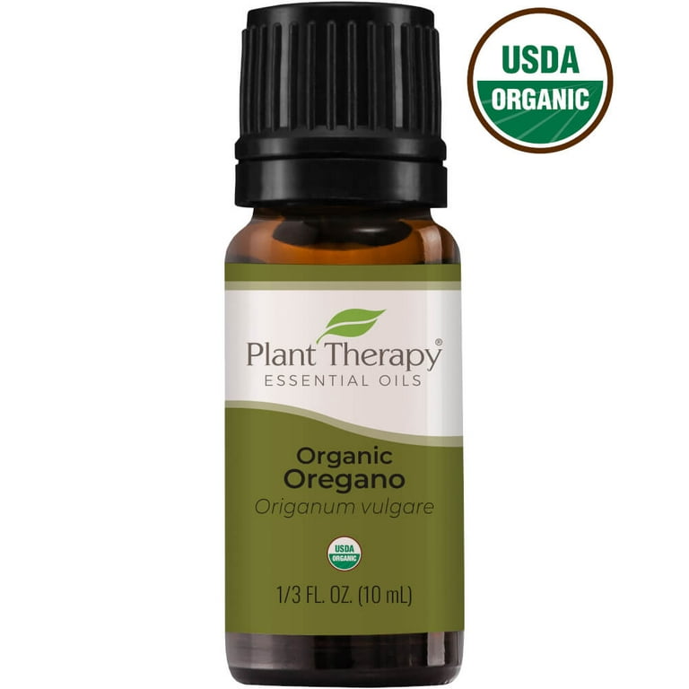 Plant Therapy Organic Oregano Essential Oil 100% Pure, USDA Certified  Organic, Undiluted, Natural Aromatherapy, Therapeutic Grade 10 mL (1/3 oz)