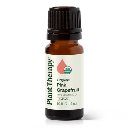 Plant Therapy Organic Pink Grapefruit Essential Oil 10 mL (1/3 oz) 100% Pure, Undiluted, Natural Aromatherapy