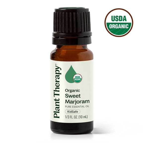 Plant Therapy Organic Sweet Marjoram Essential Oil 10 mL (1/3 oz) 100% Pure, Undiluted, Therapeutic Grade