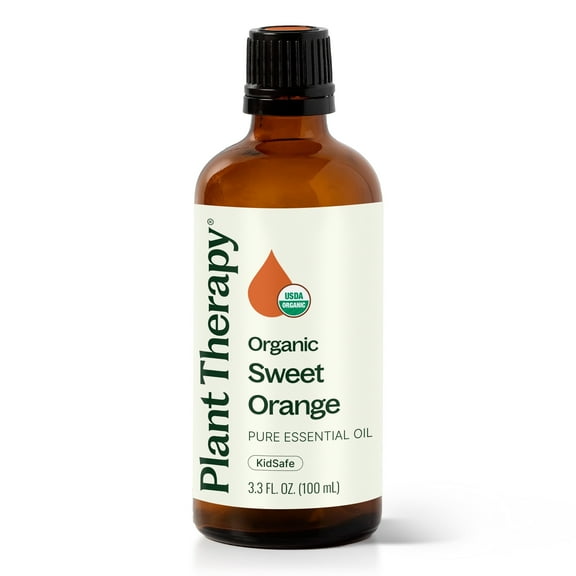 Plant Therapy Organic Sweet Orange Essential Oil 100% Pure, USDA Certified Organic, Undiluted 100 mL (3.3 oz)