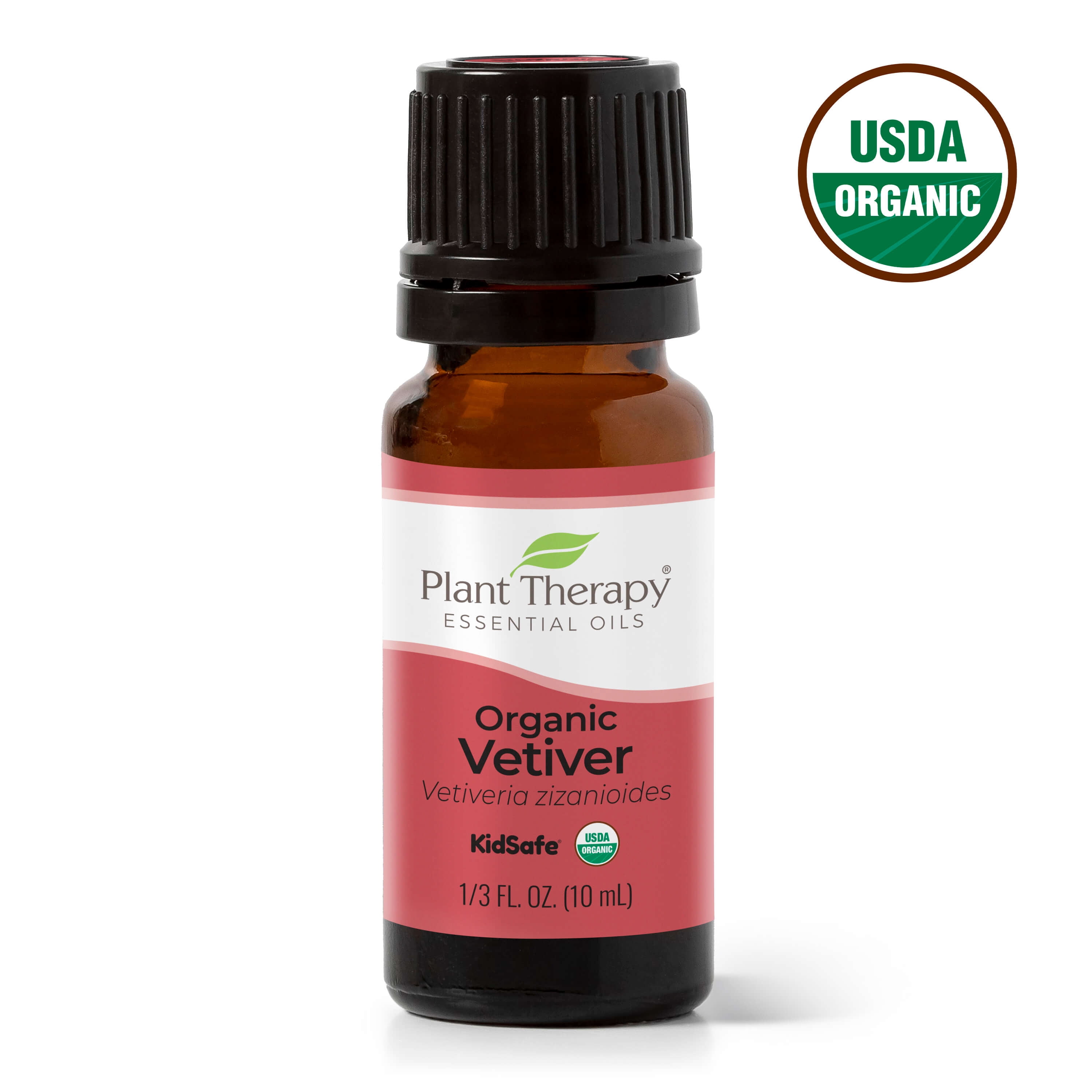 Plant Therapy Organic Vetiver Essential Oil 10 mL (1/3 oz) 100% Pure, Undiluted, Therapeutic Grade