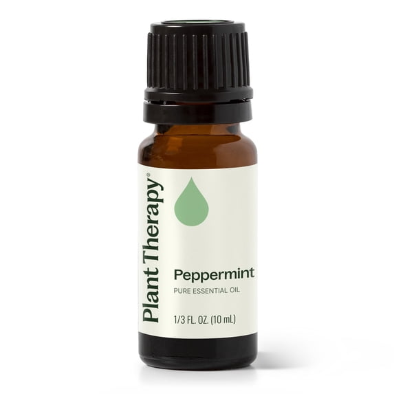 Plant Therapy Peppermint Essential Oil 10 mL (1/3 oz) 100% Pure, Undiluted, Natural Aromatherapy for Diffuser & Topical Use, Digestion, Respiratory, & Massage, Peppermint Oil for Skin & Hair