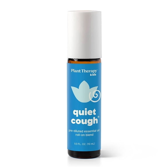 Plant Therapy Kids Quiet Cough Pre-Diluted Essential Oil Roll-on 10 mL (1/3 oz) 100% Pure, Natural Aromatherapy