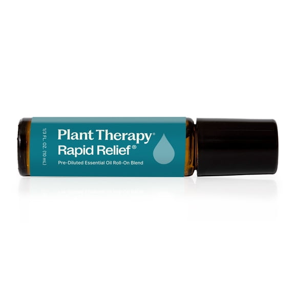Plant Therapy Rapid Relief Roll On Essential Oil Blend 10 mL (1/3 oz) 100% Pure, Pre-Diluted Roll-On