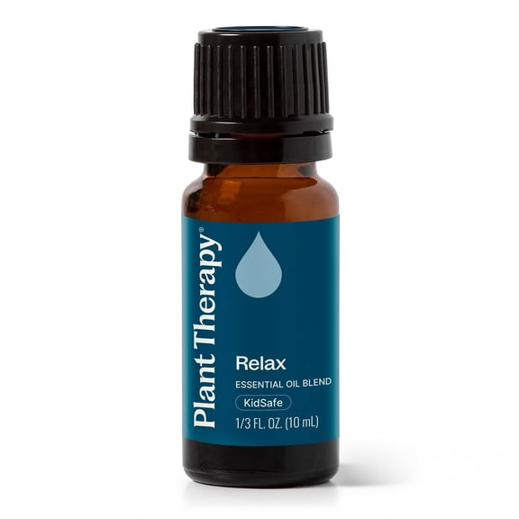 Plant Therapy Relax Essential Oil Blend for Sleep & Stress 100% Pure, Undiluted, Natural Aromatherapy 10 mL (1/3 oz)