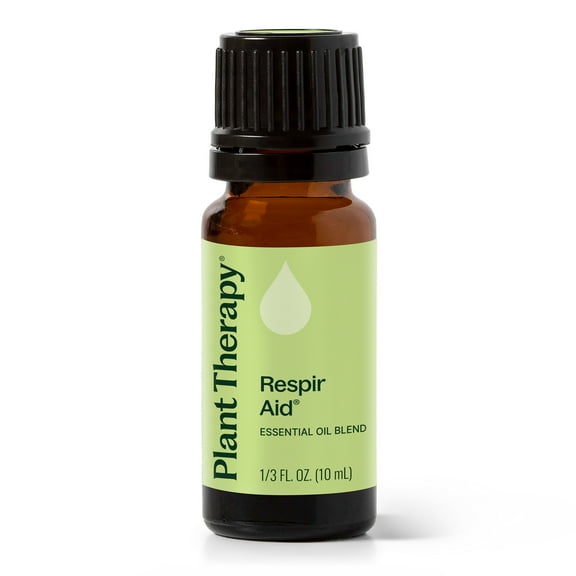 Plant Therapy Respir Aid Essential Oil Blend 10 mL (1/3 oz) Sinus, Airway and Congestion Clearing Synergy Blend 100% Pure, Undiluted, Natural Aromatherapy, Therapeutic Grade