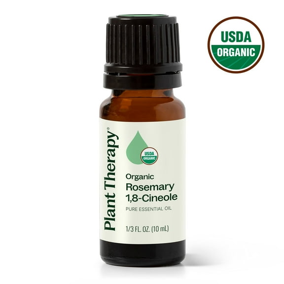 Plant Therapy Rosemary Organic Essential Oil 100% Pure, USDA Certified Organic, Undiluted 10 mL (1/3 oz)