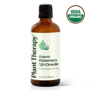 Plant Therapy Rosemary Essential Oil, 100% Pure, USDA Certified Organic, Undiluted, 100 mL 3.3 oz