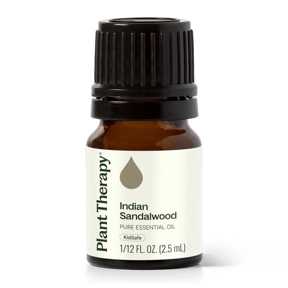 Plant Therapy Sandalwood Indian Essential Oil 2.5 mL (1/12 oz) 100% Pure, Undiluted, Natural Aromatherapy