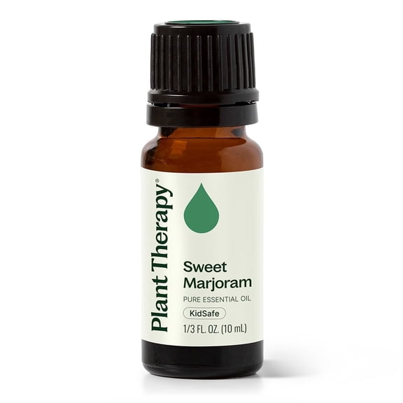 Plant Therapy Sweet Marjoram Essential Oil 100% Pure, Undiluted, Natural Aromatherapy, Therapeutic Grade 10 mL (1/3 oz)