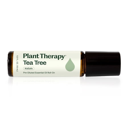Plant Therapy Tea Tree Essential Oil 100% Pure, Pre-Diluted Roll-On, Natural Aromatherapy 10 mL (1/3 oz)