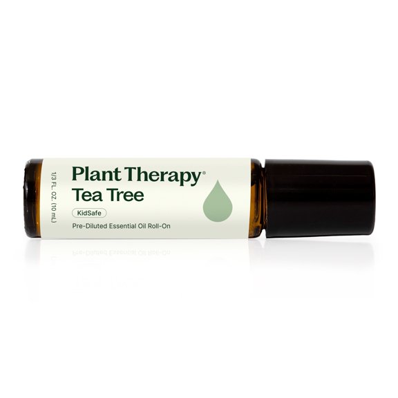 Plant Therapy Tea Tree Essential Oil 100% Pure, Pre-Diluted Roll-On, Natural Aromatherapy 10 mL (1/3 oz)