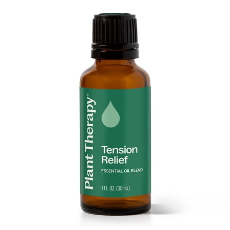 Plant Therapy Tension Relief Essential Oil Blend 30 mL (1 oz) 100% Pure, Undiluted, Natural Atomatherapy