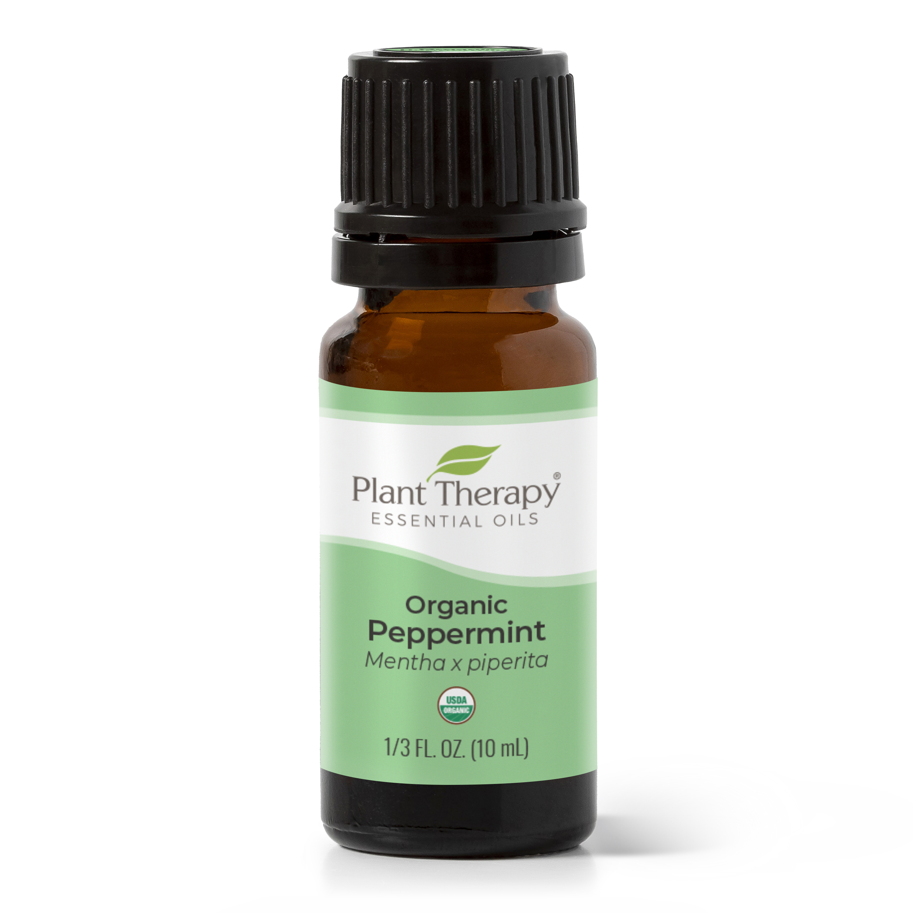 Plant Therapy USDA Organic Peppermint Essential 10 ml (1/3 oz) Oil 100% Pure, Undiluted for Energy & Pain - image 1 of 7