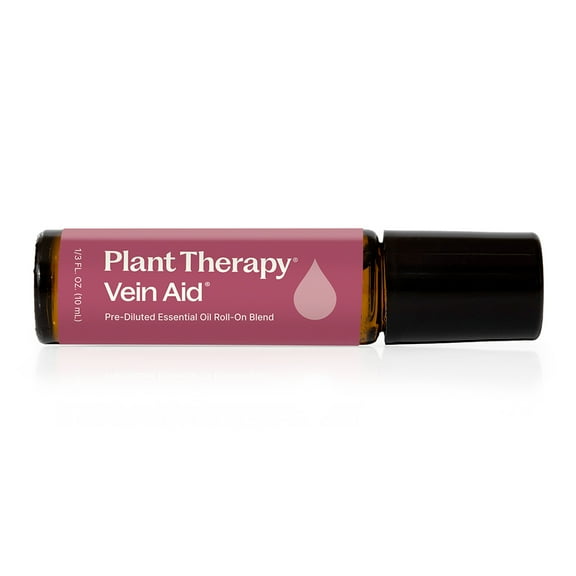 Plant Therapy Vein Aid Essential Oil Blend Pre-Diluted Roll-On 10 mL (1/3 oz) 100% Pure, Natural Aromatherapy
