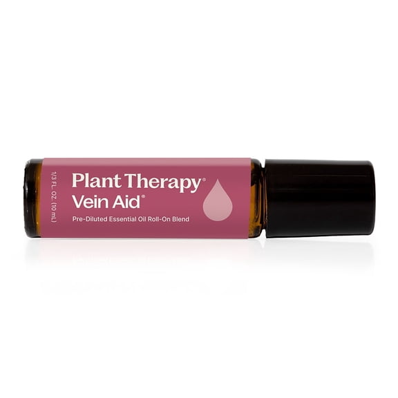 Plant Therapy Vein Aid Essential Oil Blend Pre-Diluted Roll-On 10 mL (1/3 oz) 100% Pure, Natural Aromatherapy