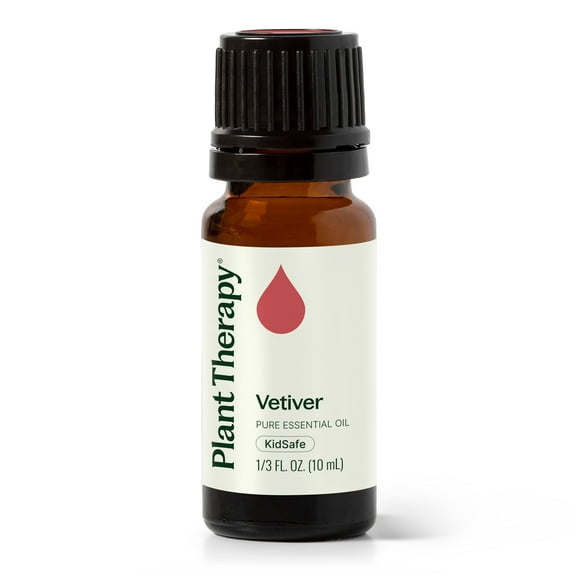Plant Therapy Vetiver Essential Oil 100% Pure, Undiluted, Natural Aromatherapy 10 mL (1/3 oz)