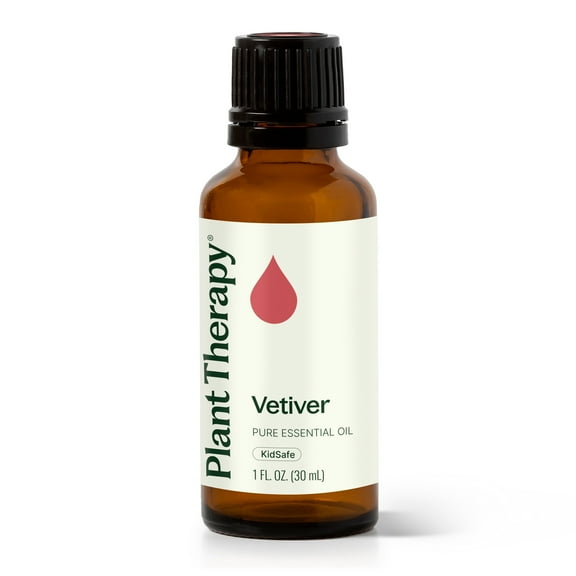 Plant Therapy Vetiver Essential Oil 100% Pure, Undiluted, Natural Aromatherapy 30 mL (1 oz)
