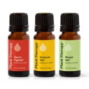 Plant Therapy Wellness Sampler Set - Immune Aid, Germ Fighter & Respir Aid - Pure Essential Oils for Seasonal Threats