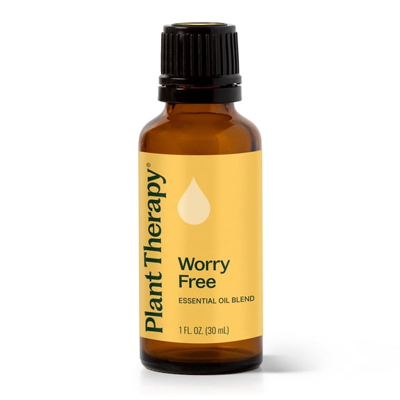 Plant Therapy Worry Free Essential Oil Blend 30 mL (1 oz) Stress & Calming Relief Blend 100% Pure, Undiluted, Natural Aromatherapy