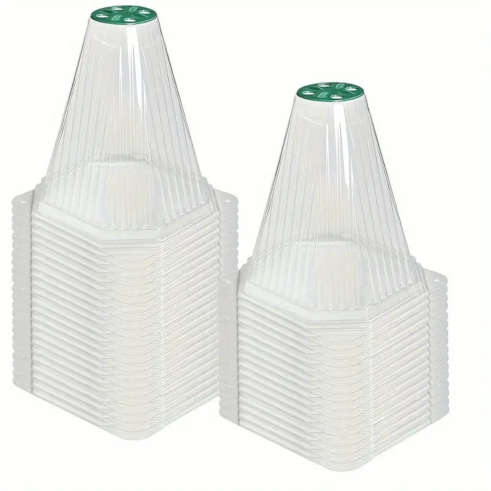 Humidity Domes For Plants 10PCS Propagation Dome Garden Cloche Adjustable Transparent Cloches For Plants Helps Plants Grow