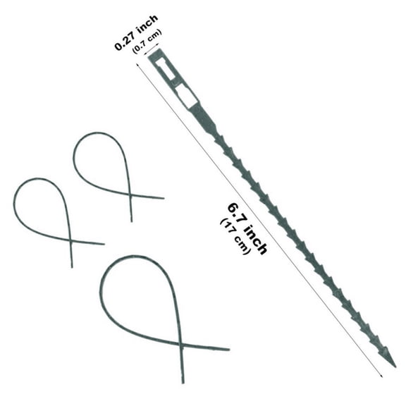 Plant Tie Wraps Green 50 Pack | Flexible Garden Twist Ties for Plant Support, Vine Training, Tomato & Vegetable Stems | Reusable Plastic Wire, Weather-Resistant, 13.5cm & 17cm | Indoor Outdoor