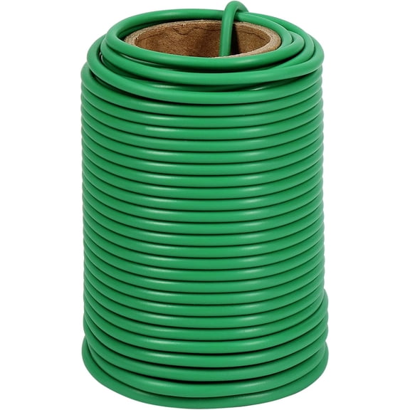 Plant Ties, 65.6ft Soft Green Garden Wire Flexible Twist Ties for Outdoor Climbing Plants,Tomatoes, Flowers, Roses Plant Support (3.5mm)