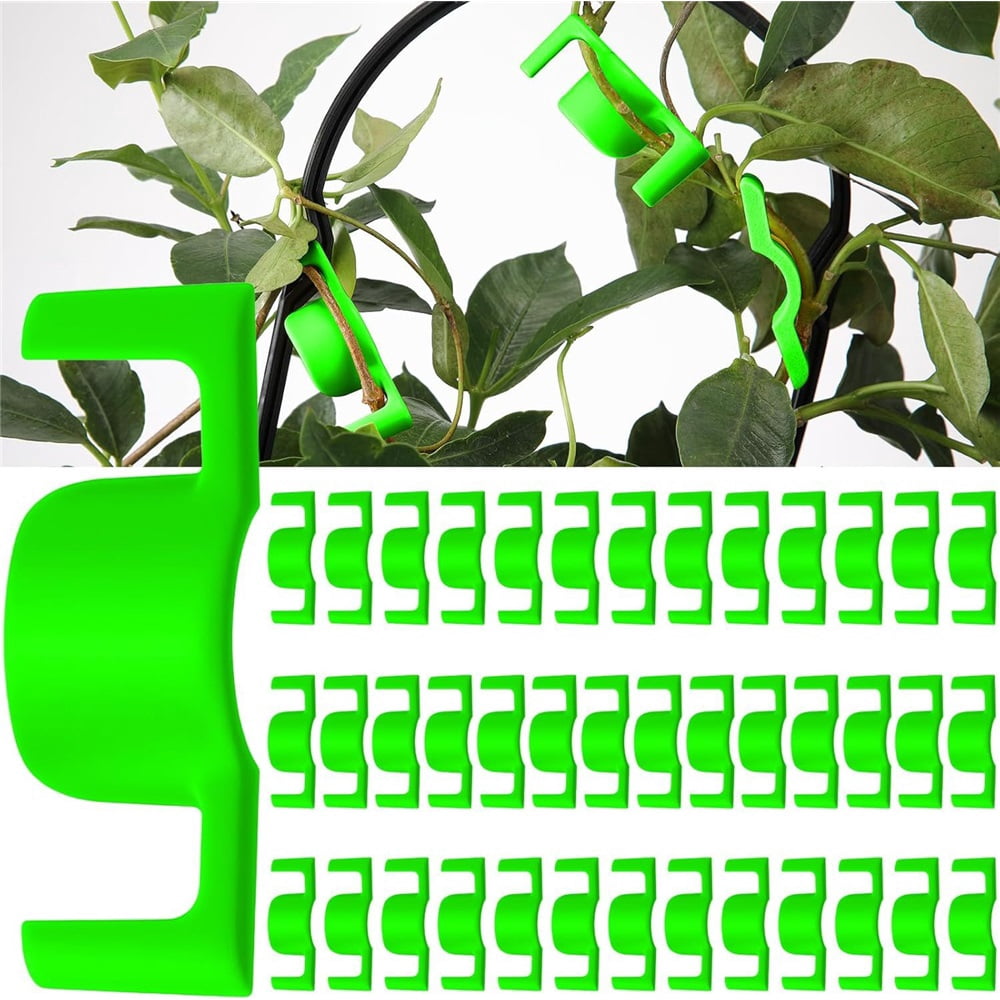 Plant Training Clips 40 Pack green - Adjustable Low Stress Support Clips  for Stem Bending, Grow Tent, Plant Ties & Gardening Accessories
