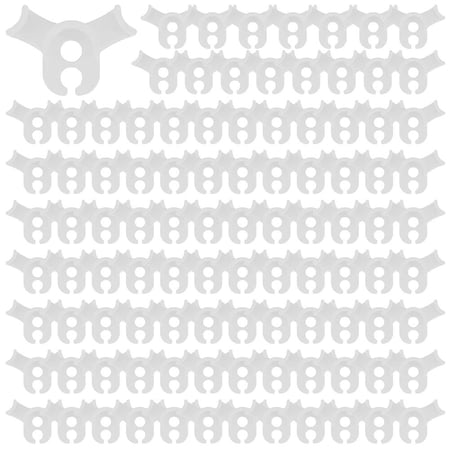 Plant Training Clips 90 Degree Low Stress Benders for Plant Stems, 100 Pack Plastic Support Clips for Roses, Orchids, Tomatoes, Greenhouse and Garden Use (Red, Green, White)