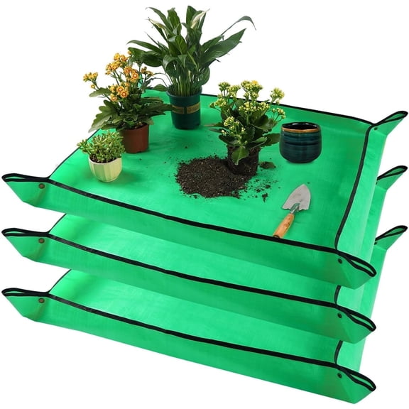COREBAY 3 Pack Plant Transplanting Trays, 3.94" x 3.94", Plastic, Portable Pot Trays for Gardening Enthusiasts, Ideal Gardening Gifts.