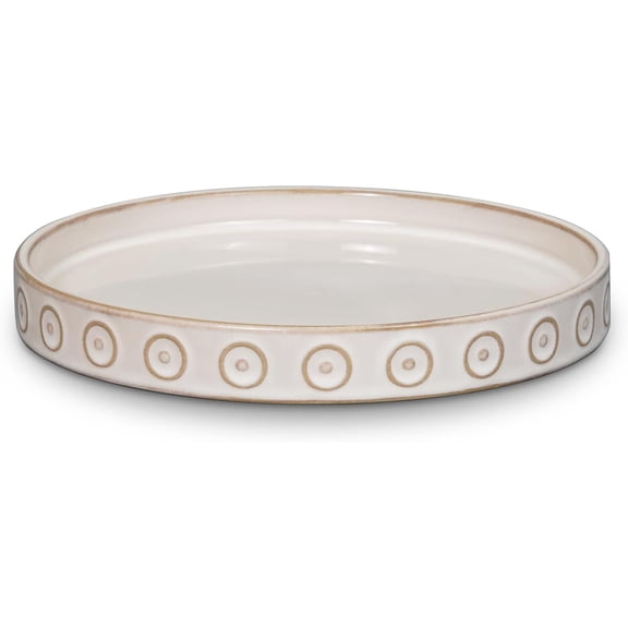 Plant Tray for Pots - Ceramic Plant Saucer for Indoors Outdoors 7.5 Inch Plant Water Catcher Tray Plant Drainage Dray Decorative Flower Pot Saucer Plant Plates to Catch Water White