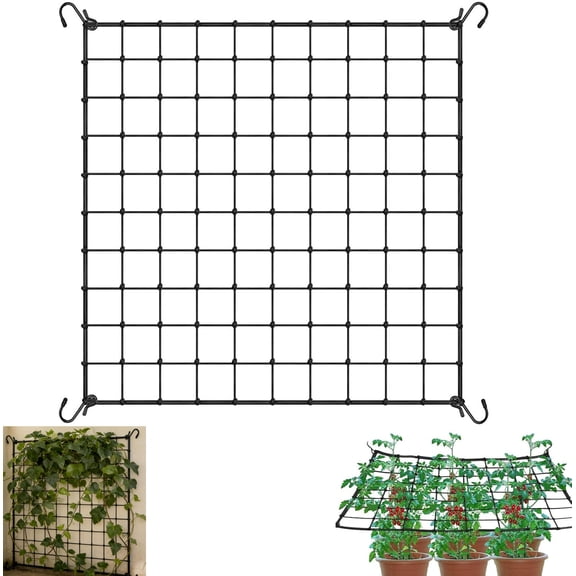 Plant Trellis Netting,Large Elastic Gardening Tent,Outdoor Fruit Tree Netting with 4 Hooks, Tomato Trellis Netting Plant Support Net - for Tomatoes Cucumbers Peas Vines Cantaloupe Fruit (3x3ft)