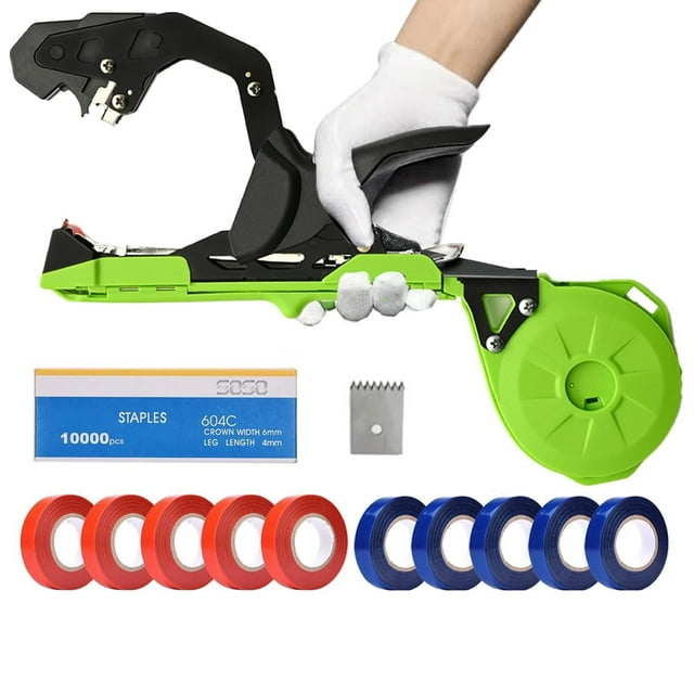Lightweight Plant Tying Machine, Plant Tape Gun with Staples & Tapes