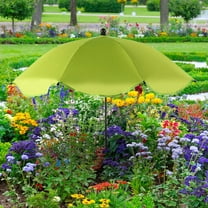Plant Umbrella Large 26 Inch Garden Parasol, 1 Pack Adjustable Height Scalloped Edge with H-Stake UV50  Shade Sun & Rain Protection Umbrella for Outdoor Potted Plants & Flower Beds