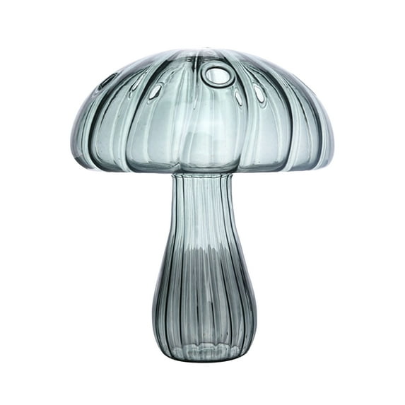 Plant Vase Crafts Creative Mushroom Shaped Desktop Ornament Glass Vase For Home Living Room Decor