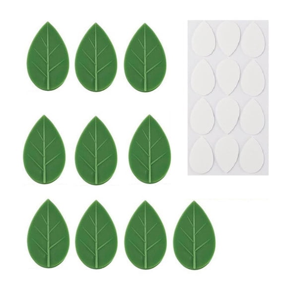 Plant Wall Support Clips For Climbing Vines (Adhesive Vine Traction Holders Fixtures), 10Pcs Green Plant Wall Fixture Clips, With Adhesive For Climbing Plants And Vine Support(Green,1.3x0.7x0.5")
