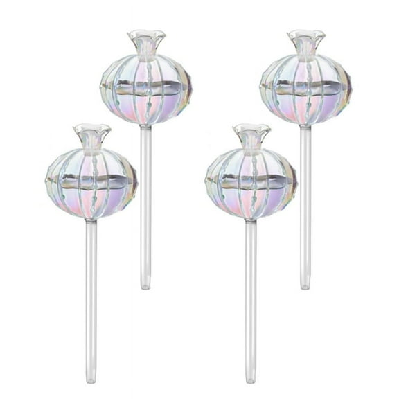 Plant Watering Bulbs Plant Watering Globes Glass Cactus Self Watering Planter Insert for Indoor and Outdoor Plants 4Pack