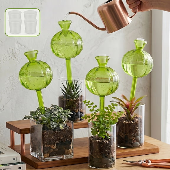 Plant Watering Globes, Glass Self Watering Devices for Indoor House Plants, Automatic Plant Waterer for Home Office Potted Flowers, Easy Set Decorative Watering Bulb, 1 Pack
