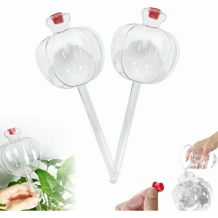 Plant Watering Globes Top Fill Self Watering Planter Insert, Automatic Watering Globe for Indoor Outdoor Plants Water Bulbs Slow Release, Water Globes Decorative Pumpkin Shape