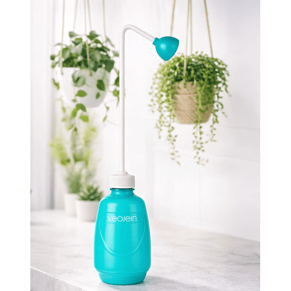 Plant Watering Squeeze Bottle 16 2" 2 Pack Long Spout Watering Can Hanging Teal