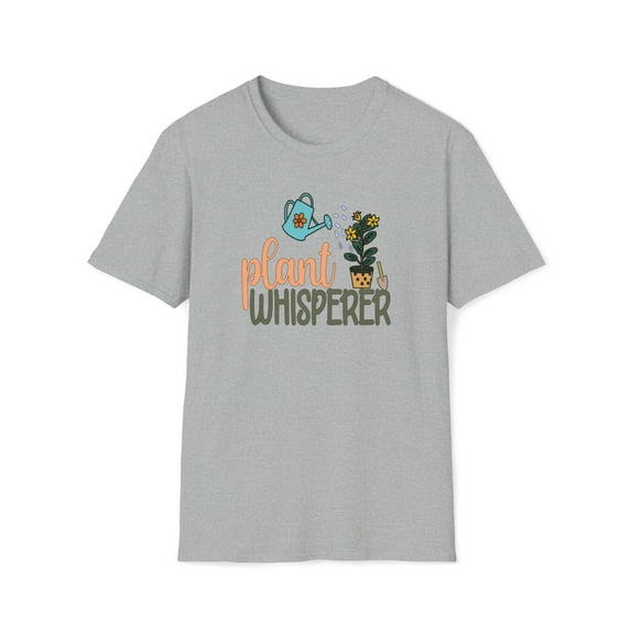 Plant Whisperer, Gildan Unisex Softstyle T-Shirt, Garden Graphic Tee, S-3XL