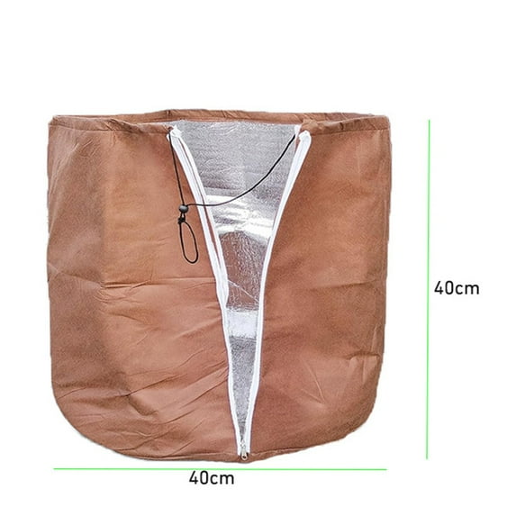 Plant Winter Protection Pot Cover Oxford Cloth Aluminum Film Frost Guard for Fruit Trees Shrubs 40x40cm 45x50cm 45x70cm 65x70cm Brown