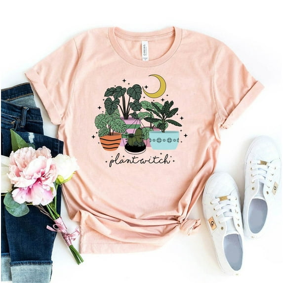 Plant Witch T-shirt Lover Shirt Planter Gift Eco-friendly Tee Top Garden Nature Shirts Mom Floral There Is A Little In All Of Us Halloween For Women