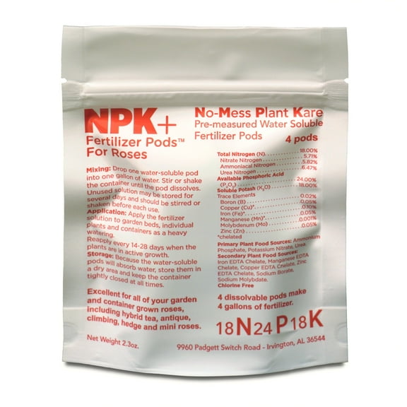 Plant With Purpose NPK+ Fertilizer Pods for Roses 2.3 oz. (4-Pack)