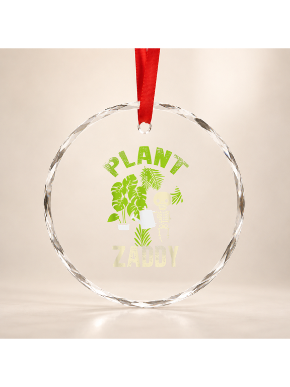 Plant Zaddy Funny Gardener Gardening Plant Lover Garden Mens Glass Ornament
