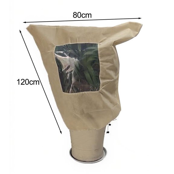 Plant cold proof cover beige zipper drawstring,non-woven fabric (multiple sizes)