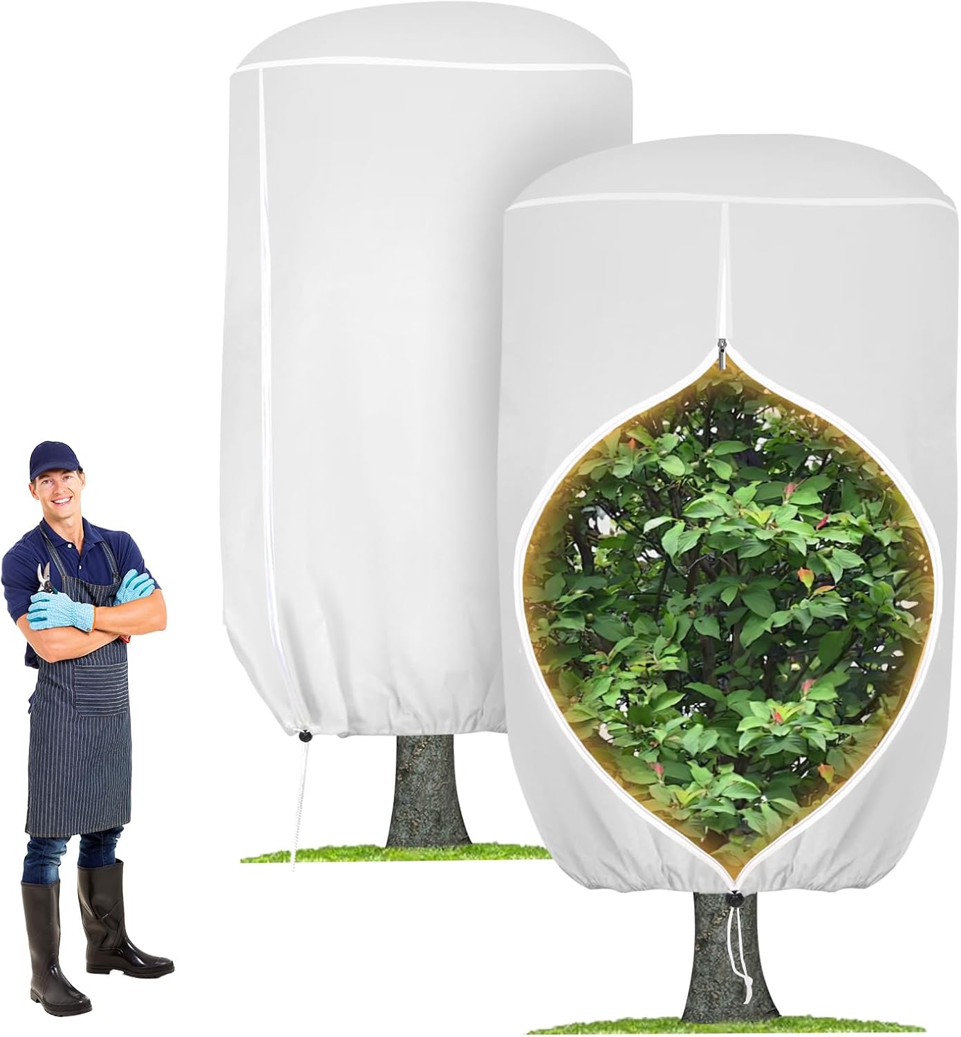 Plant cover for frost protection, 2-Pack 47"x72" Winter Plant Covers ...